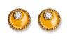 Oliver Weber Pozlátené náušnice so žltým smaltom Meliora 62258G YEL