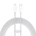 Baseus rýchlo nabíjací dátový kábel USB-C/Lightning 2 m, biely 57983110067