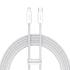 Baseus rýchlo nabíjací dátový kábel USB-C/Lightning 2 m, biely 57983110067