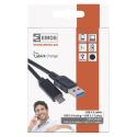 EMOS USB kábel 3.0 A/M - USB 3.1 C/M 1m čierny, Quick charge