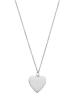 Fossil Slušivý oceľový náhrdelník Srdce Drew JF04690040