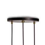 Závesné svietidlo Tala Triple Pendant round E27 opal black/walnut