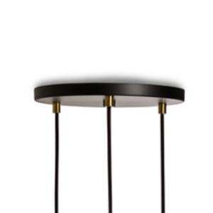 Závesné svietidlo Tala Triple Pendant round E27 opal black/walnut
