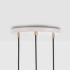 Závesné svietidlo Tala Triple Pendant round, E27 clear, biela/orechová