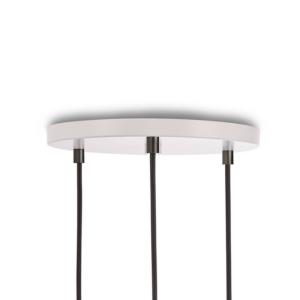 Závesné svietidlo Tala Triple Pendant round, E27 clear, biela/grafitová