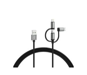 VARTA Varta 57937101111 - USB kábel 3v1 s konektorem Lightning a Micro USB 2m