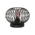 Stolná lampa Aglio, Ø 25 cm, čierna, kov