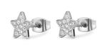 S`Agapõ Oceľové náušnice s čírymi kryštálmi Hviezdičky Aurora SAR50