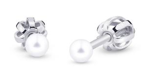 Cutie Jewellery Perlové náušnice z bieleho zlata Z3003/4/5 0,3 cm