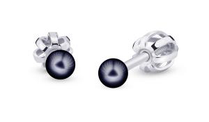 Cutie Jewellery Perlové náušnice z bieleho zlata Z3003/4/5/6_2 0,3 cm