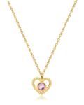 S`Agapõ Nežný pozlátený náhrdelník Srdiečko s kryštálom Lucky Light SKT36