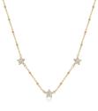 S`Agapõ Slušivý pozlátený náhrdelník s hviezdičkami Aurora SAR41