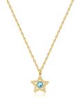 S`Agapõ Slušivý pozlátený náhrdelník Hviezdička Lucky Light SKT38