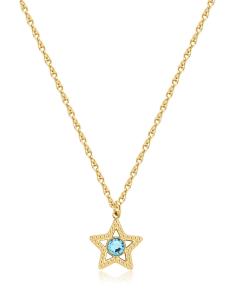 S`Agapõ Slušivý pozlátený náhrdelník Hviezdička Lucky Light SKT38