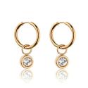 Victoria Walls Pozlátené kruhové náušnice s kryštálmi 2v1 VE1105G