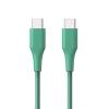 ER POWER Dátový a nabíjací kábel USB-C/USB-C, 1.2 m, zelený ERPWCBCTCGN