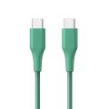 ER POWER Dátový a nabíjací kábel USB-C/USB-C, 1.2 m, zelený ERPWCBCTCGN