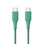 ER POWER Dátový a nabíjací kábel USB-C/USB-C, 1.2 m, zelený ERPWCBCTCGN
