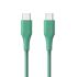 ER POWER Dátový a nabíjací kábel USB-C/USB-C, 1.2 m, zelený ERPWCBCTCGN
