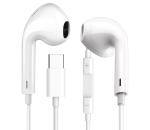 Slúchadlá s mikrofónom USB-C biela