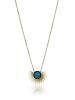 Emily Westwood Prepracovaný pozlátený náhrdelník s tyrkysom EWN23037G