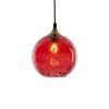 Závesné svietidlo Roma jednolamelové sklenené tienidlo červené