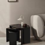 ferm LIVING LED dobíjacia stolová lampa Arum, béžová, stmievateľná, IP44