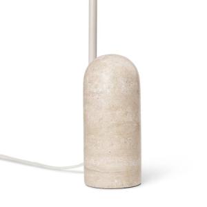 ferm LIVING Arum stolová lampa, béžová, mramor, oceľ, 50 cm
