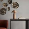 ferm LIVING stolová lampa Dou, ratan, železo, výška 40 cm