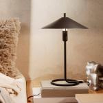 ferm LIVING Stolná lampa Filo, čierna, okrúhla, železo, 43 cm