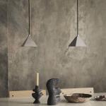 ferm LIVING Kare závesná lampa, oceľovo sivá, nerezová oceľ, 12,5 cm