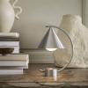 ferm LIVING LED dobíjacia stolová lampa Meridian, oceľ, stmievateľná