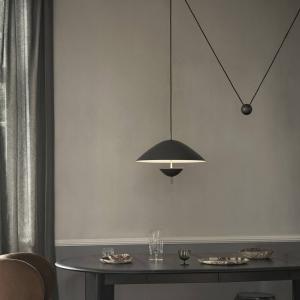 ferm LIVING Lod závesná lampa, čierna, železo, Ø 50 cm