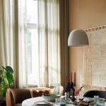 ferm LIVING Závesné svietidlo Speckle, Ø 30,5 cm, keramika, biela