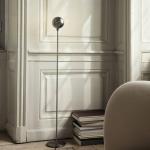 ferm LIVING Stojacia lampa Tiny, nikel, železo, výška 124,2 cm