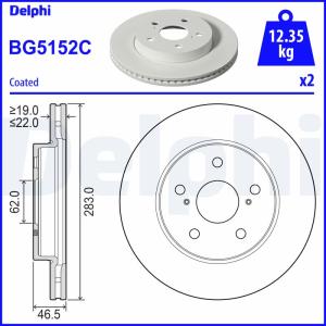 DELPHI Brzdový kotúč BG5152C