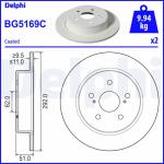 DELPHI Brzdový kotúč BG5169C