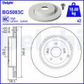 DELPHI Brzdový kotúč BG5083C