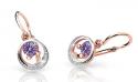 Cutie Jewellery Detské náušnice z ružového zlata C1997-10-X-4 fialová