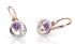 Cutie Jewellery Detské náušnice z ružového zlata C1997-10-X-4 fialová