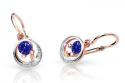 Cutie Jewellery Detské náušnice z ružového zlata C1997-10-X-4 modrá