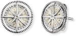 Engelsrufer Strieborné náušnice s kompasom ERE-WINDROSE-ENP-ZI