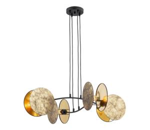 EMIBIG Luster na lanku MOTIF 4xE27/15W/230V zlatá