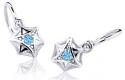 Cutie Jewellery Detské náušnice z bieleho zlata C2209-10-X-2 svetlo modrá