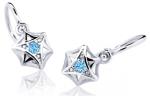 Cutie Jewellery Detské náušnice z bieleho zlata C2209-10-X-2 svetlo modrá