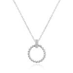 Agato Slušivý strieborný náhrdelník AGS1504/47 (retiazka, prívesok)