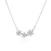 Agato Nežný strieborný náhrdelník s kvetinami AGS1570/47