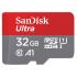SanDisk Micro SDHC Ultra 32GB + SD adaptér, Class 10 - rýchlosť 120 MB/s (SDSQUA4-032G-GN6MA)