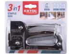 EXTOL PREMIUM Pištoľ sponkovacia 3v1, spony 6-12mm