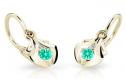 Cutie Jewellery Zlaté detské náušnice C2224-10-X-1 svetlo zelená